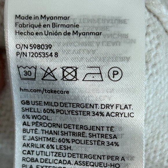 H&M Knit Wool-Blend Dress Women's Size Small Light Gray - Picture 3 of 6